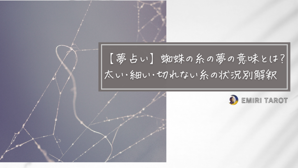 夢占い 蜘蛛の糸